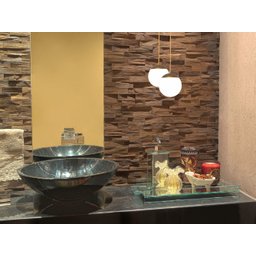 Kit 2 Pendente Dourado Quarto Cabeceira de Cama Bancada +Led Arevo Iluminação Jabuticaba VIDRO ÂMBAR - 5