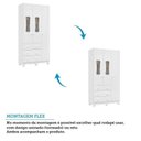 Ver imagem 7 de Quarto de Bebê Guarda-Roupa 3 Ptas 3 Gavetas e Berço 100% MDF Lana Espresso Móveis Branco Brilho