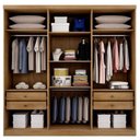 Ver imagem 3 de Guarda Roupa Casal Ambiente New Messina 6 Portas 4 Gavetas Cumaru 25 Fendi – Novo Horizonte