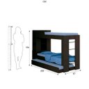 Ver imagem 6 de Treliche Ditália Cm-15 Preto com Cama Auxiliar e Prateleiras