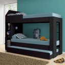 Ver imagem 1 de Treliche Ditália Cm-15 Preto com Cama Auxiliar e Prateleiras