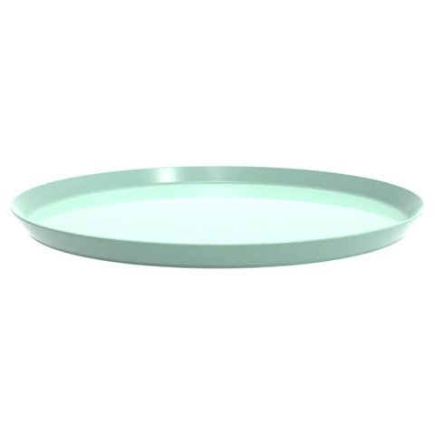 Kit 48 Bandejas Redondas Salgados Doces 28cm Verde Menta Servir Bar Restaurante Bubble Crippa