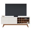 Ver mais imagens de Rack Bancada Noronha 1.8 com Painel para Tv Suspenso Extensivo Leme Off White Matte Freijó -