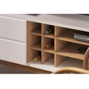 Ver imagem 4 de Rack Bancada Noronha 1.8 com Painel para Tv Suspenso Extensivo Leme Off White Matte Freijó -
