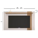 Ver imagem 2 de Rack Bancada Noronha 1.8 com Painel para Tv Suspenso Extensivo Leme Off White Matte Freijó -