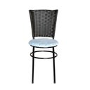 Ver imagem 6 de 6 Cadeiras para Mesa Preta Hawai Marrom Assento Floral Cor:floral Gelo