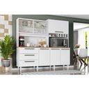 Ver imagem 3 de Armário para Cozinha Kit Mega 6 Portas 3 Gavetas Branco Fosco Brilho - Zanzini