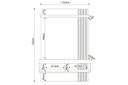 Ver imagem 2 de Painel Home P/ Tv até 45 Pol Jade Ripada 120x183cm Freijo/off White - Caemmun