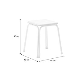 Conjunto Mesa Dobrável com 2 Banquetas Branco Carraro - 3