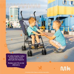 Carrinho Guarda-chuva 6m-15 Kgs Multikids Navy Preto com Cinza - Bb494 Bb494 Multikidsbaby - 3