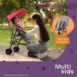 Carrinho Guarda-chuva 6m-15 Kgs Multikids Navy Preto com Cinza - Bb494 Bb494 Multikidsbaby - 2