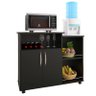 Fruteira Armário Balcão 2 Portas Cozinha Multiuso Preto AJL STORE ARMARIO DE COZINHA - 1