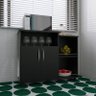 Fruteira Armário Balcão 2 Portas Cozinha Multiuso Preto AJL STORE ARMARIO DE COZINHA - 4