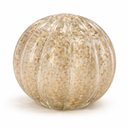 Ver imagem 2 de Esfera Murano Branca com Dourado - Tamanho P - 8 x 8 cm | Casa Del Grande