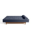 Ver mais imagens de Sofá Cama 3 Lugares em Suede Tokio Yescasa Azul/Mel