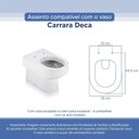 Ver imagem 3 de Assento Sanitário Tampa de Vaso Branco Resina Poliester Carrara para Bacia Deca