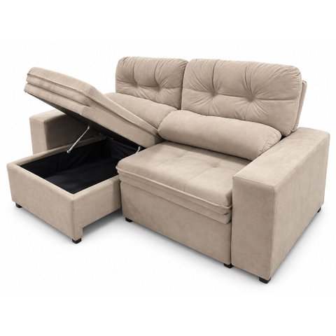 Estofado Somopar Filipinas L 2,08 - 3 Lug / Ret / Recl / Bau (Tk-596/Veludo Deluxe Bege)