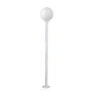 Ver imagem 1 de Poste de Jardim com Globo de Vidro Leitoso 15x28 de 2,00m P18 em Aço Branco