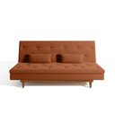 Ver imagem 5 de Sofá Cama 3 Lugares em Suede Tokio Yescasa Laranja/Mel