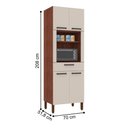 Ver imagem 2 de Armário de Cozinha para Microondas Guelph Nogueira Off White