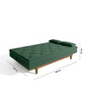 Ver imagem 4 de Sofá Cama 3 Lugares em Suede Tokio Yescasa