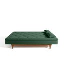 Ver mais imagens de Sofá Cama 3 Lugares em Suede Tokio Yescasa Verde/Mel