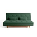 Ver imagem 5 de Sofá Cama 3 Lugares em Suede Tokio Yescasa Verde/Mel