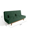 Ver imagem 3 de Sofá Cama 3 Lugares em Suede Tokio Yescasa Verde/Mel