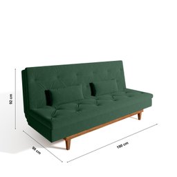 Sofá Cama 3 Lugares em Suede Tokio Yescasa - 3