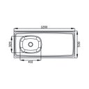 Ver imagem 3 de Pia de Cozinha Aço Inox 120cmx53cm Cuba Esquerda Concretada Sem Válvula Bali GhelPlus