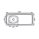 Ver imagem 4 de Pia de Cozinha em Aço Inox de 120cmx53cm Deslocada para Esquerda Concretada Lisa sem Válvula Bali