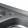 Pia de Cozinha em Aço Inox de 120cmx53cm Deslocada para Direita Concretada lisa sem válvula Bali - 3