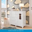 Ver mais imagens de Quarto de Bebê Cômoda 1 Pta Janelada 4 Gavetas e Berço 100% MDF Lana Espresso Móveis Branco Brilho
