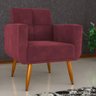 Poltrona Decorativa Juan Veludo Vinho - 1
