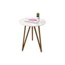 Ver imagem 2 de Mesa Lateral Corinto 100% MDF 60 cm Branco