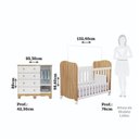 Ver imagem 4 de Quarto de bebê Cômoda 1 Pta Janelada 4 Gavetas e Berço 100% MDF Lana Espresso Móveis