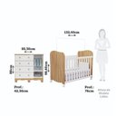 Ver imagem 4 de Quarto de Bebê Cômoda 1 Porta Janelada e Berço Americano Lana Espresso Móveis Branco Brilho/Amêndoa