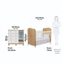 Ver imagem 5 de Quarto de bebê Cômoda 1 Pta Janelada 4 Gavetas e Berço 100% MDF Lana Espresso Móveis
