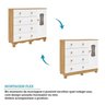Quarto de bebê Cômoda 1 Pta Janelada 4 Gavetas e Berço 100% MDF Lana Espresso Móveis - 5