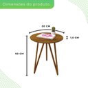 Ver imagem 3 de Mesa Lateral Corinto 100% MDF 60 cm Marrom