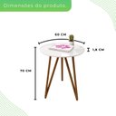Ver imagem 3 de Mesa Lateral Corinto 100% MDF 70 cm Branco