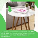 Ver imagem 6 de Mesa Lateral Corinto 100% MDF 70 cm Branco