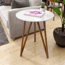 Ver imagem 1 de Mesa Lateral Corinto 100% MDF 70 cm Branco