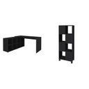 Ver imagem 2 de Kit 2 Peças com Escrivaninha em L 8 Nichos e Estante Livreiro