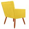 Poltrona Decorativa Cadeira Estofada Cecilia Amarelo - 2
