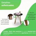 Ver imagem 4 de Mesa Lateral Corinto 100% MDF 70 cm Preto
