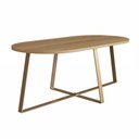 Ver imagem 2 de Mesa de Centro com Pés Metálicos 90x45cm 27941 Artesano - Hanover/dourado