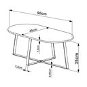 Ver imagem 7 de Mesa de Centro com Pés Metálicos 90x45cm 27941 Artesano - Hanover/dourado