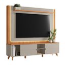 Ver imagem 5 de Estante Home para TV até 75 Polegadas com LED e Ripado MDF 191CMX218CM Milano Off White Canela/Gris