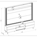 Ver imagem 3 de Estante Home para TV até 75 Polegadas com LED e Ripado MDF 191CMX218CM Milano Off White Canela/Gris